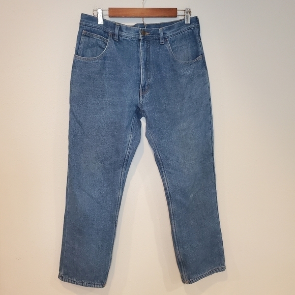 Men's 32 by 32 Black Lined Jeans - Picture 1 of 11